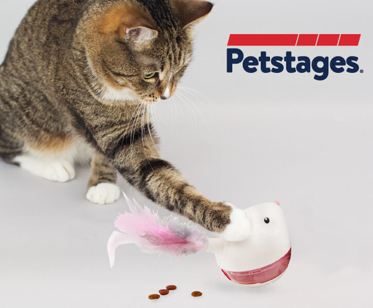 Rotaļlietas, barības puzles un lēnēšanas bļodas kaķiem