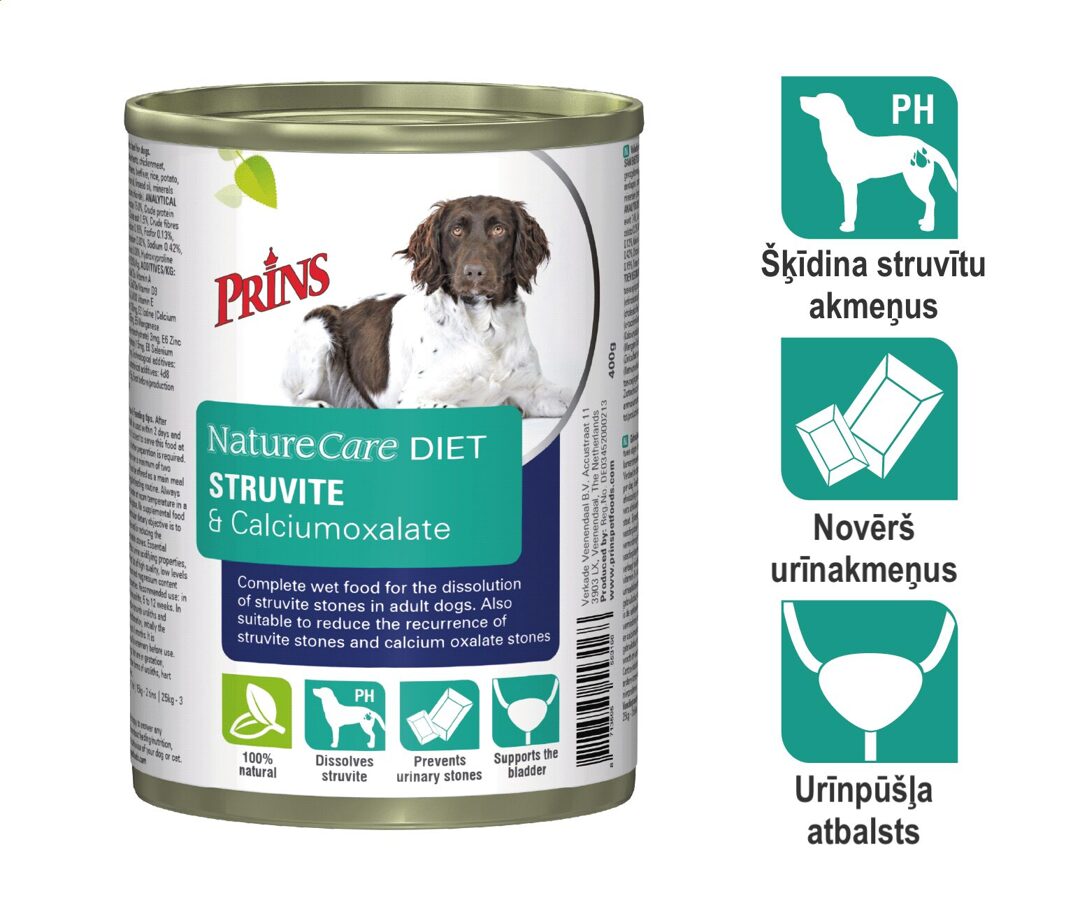AKCIJA1 Prins NatureCare Diet Dog STRUVITE & Calciumoxalate 6 x 400 g