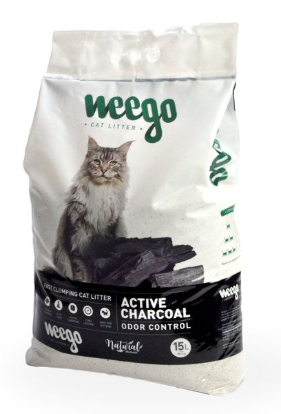 Weego kaķu pakaiši aromāta kontrolei ACTIVE CHARCOAL 15L 