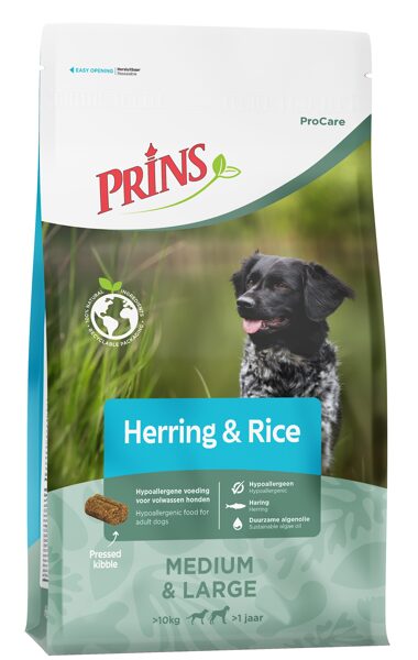 Prins ProCare HERRING & RICE Hypoallergic jutīgiem suņiem