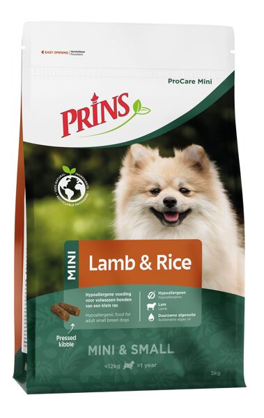 Prins ProCare Mini LAMB & RICE Hypoallergic jutīgiem maza auguma šķirņu suņiem