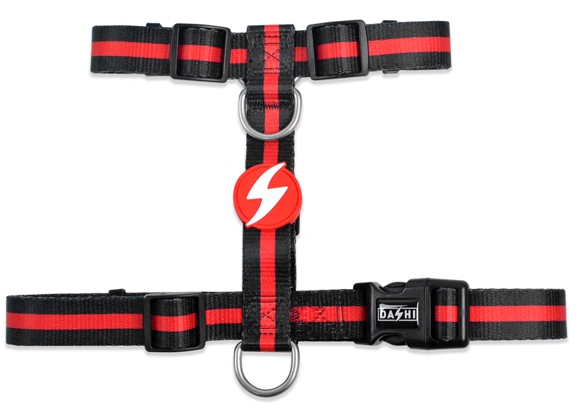 Dashi Stripes3 RED&BLACK suņu muguras iemaukti