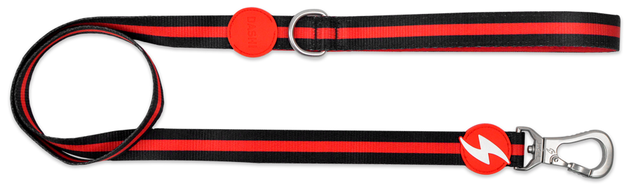 Dashi Stripes3 RED&BLACK suņu pavada