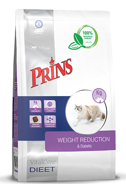 Prins VitalCare Diet WEIGHT REDUCTION & Diabetic kaķiem ar pārmērīgu svaru un/vai diabētu
