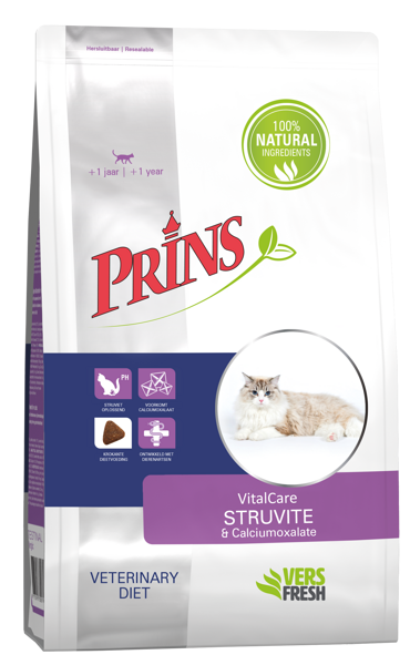 Prins VitalCare Diet STRUVITE & Calciumoxalate kaķiem ar urīnpūšļa akmeņiem